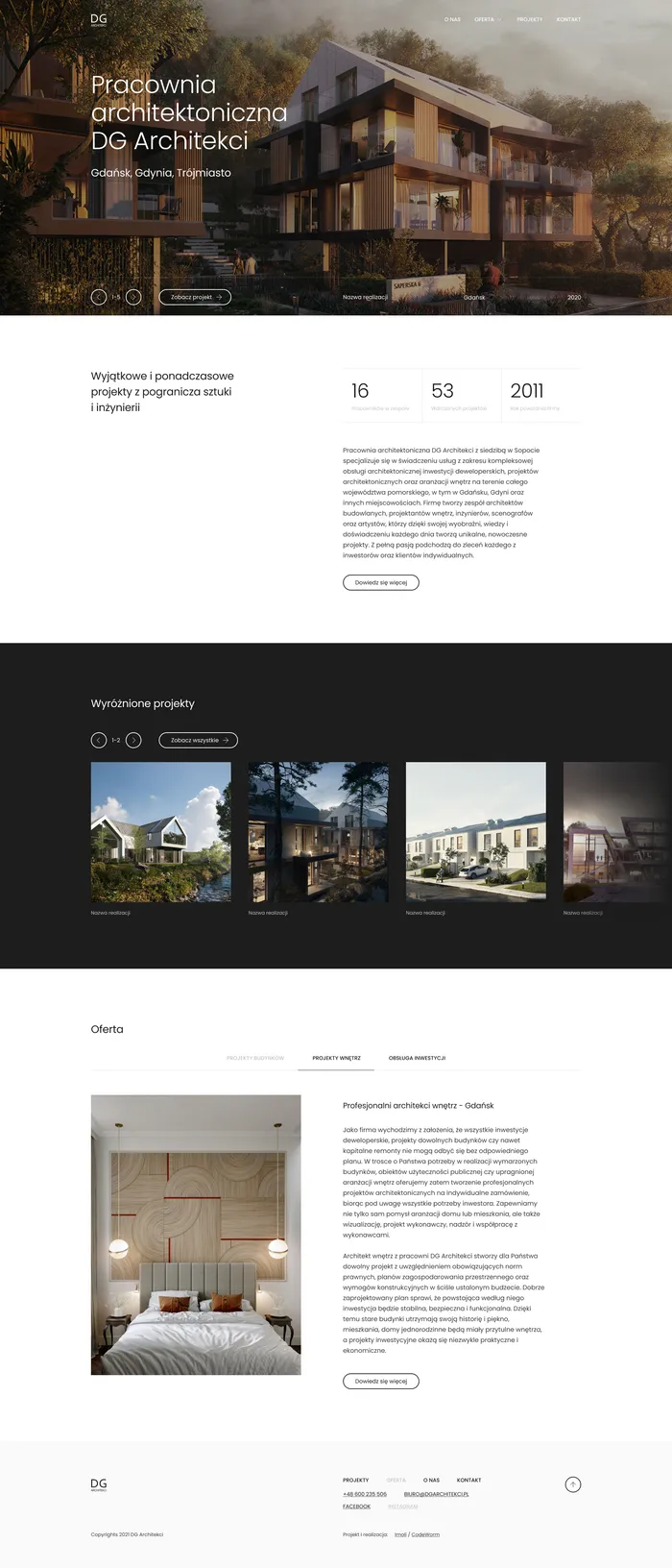 Progressiv webapplikasjon for DG Architects