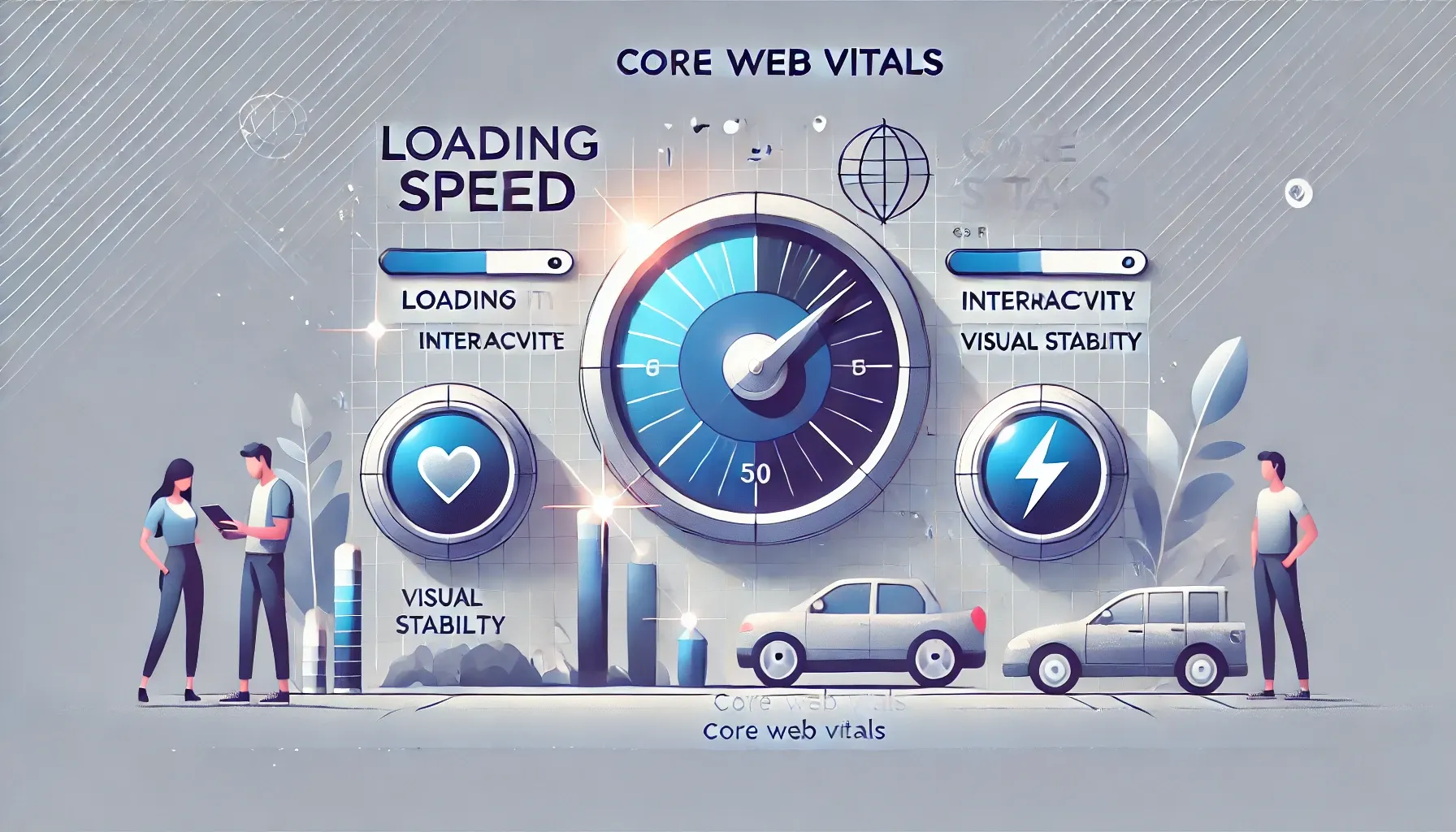Core Web Vitals – kluczowe wskaźniki wydajności stron internetowych, obejmujące szybkość ładowania, interaktywność i stabilność wizualną. Optymalizacja tych aspektów poprawia doświadczenie użytkowników oraz pozycję w wynikach wyszukiwania Google.